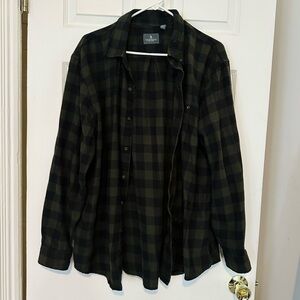 G.H. Bass & Co. Black and Green Plaid Shirt